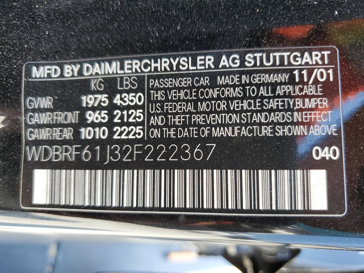 2002 MERCEDES-BENZ C-CLASS