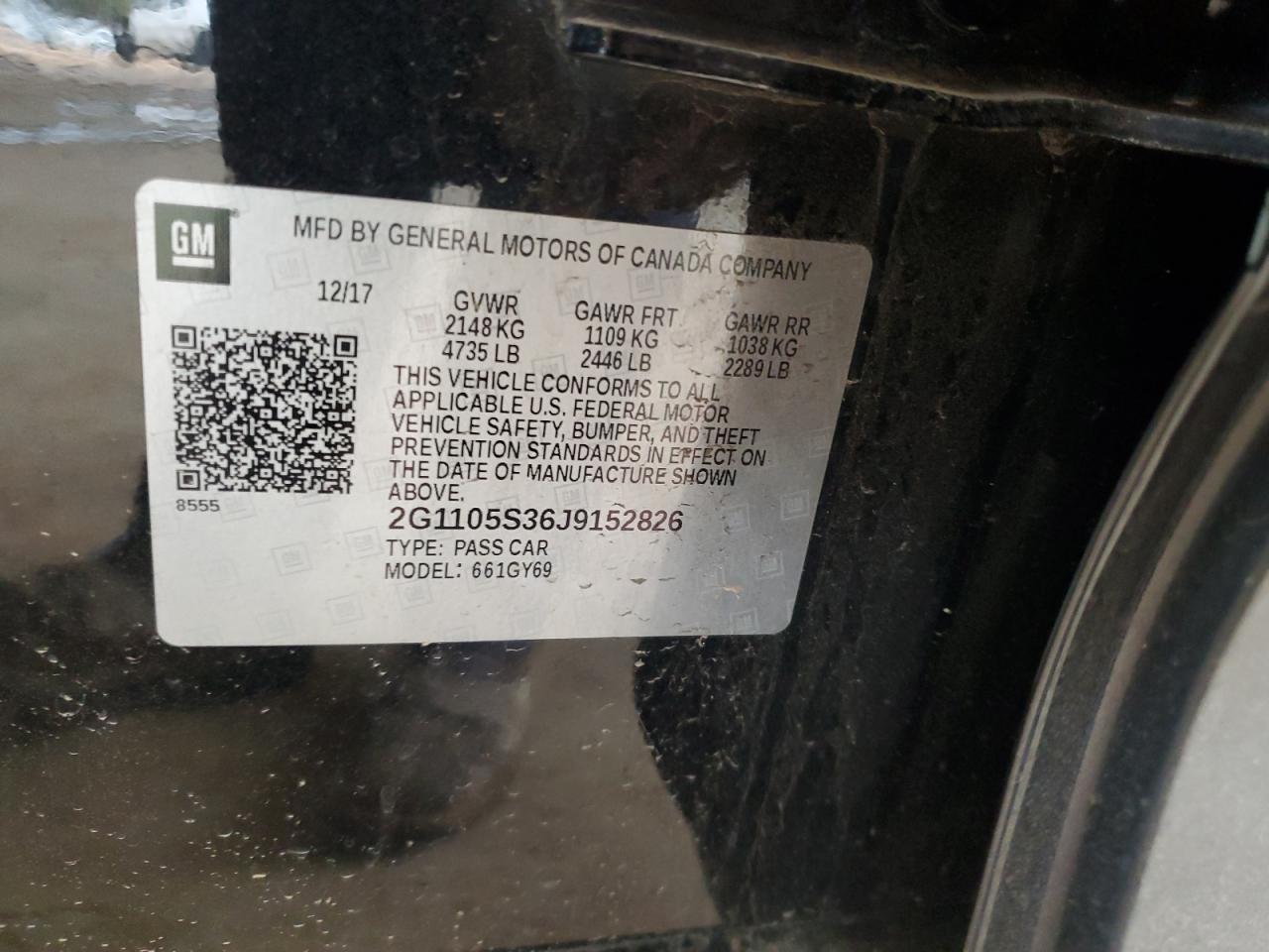 2018 CHEVROLET IMPALA