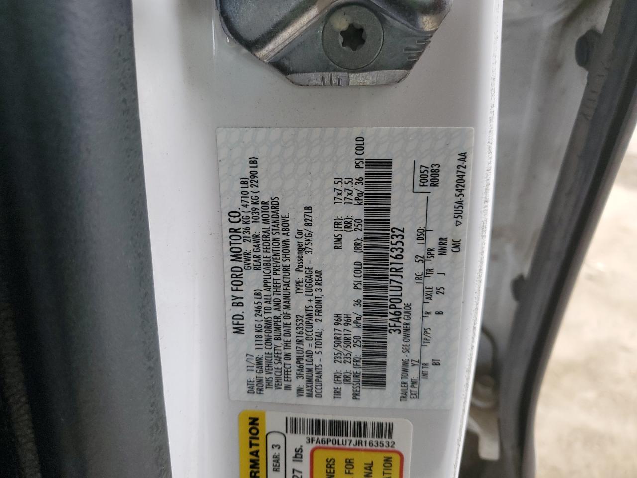 2018 FORD FUSION