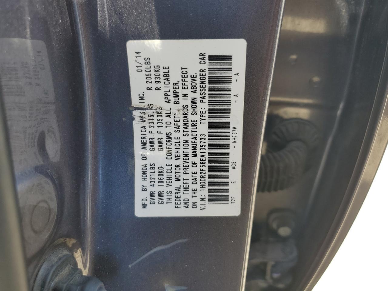 2014 HONDA ACCORD