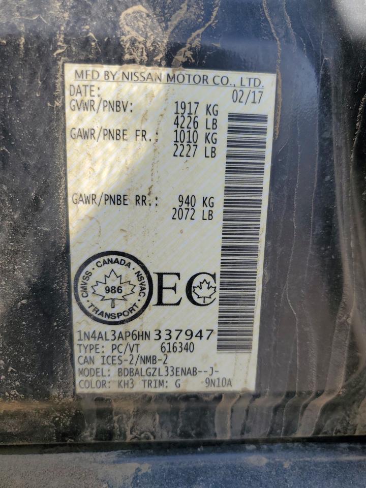 2017 NISSAN ALTIMA