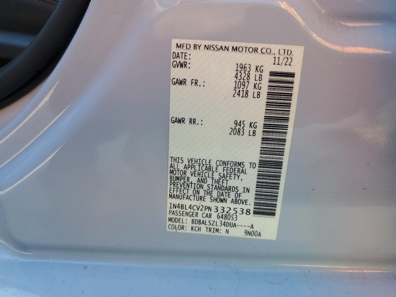 2023 NISSAN ALTIMA