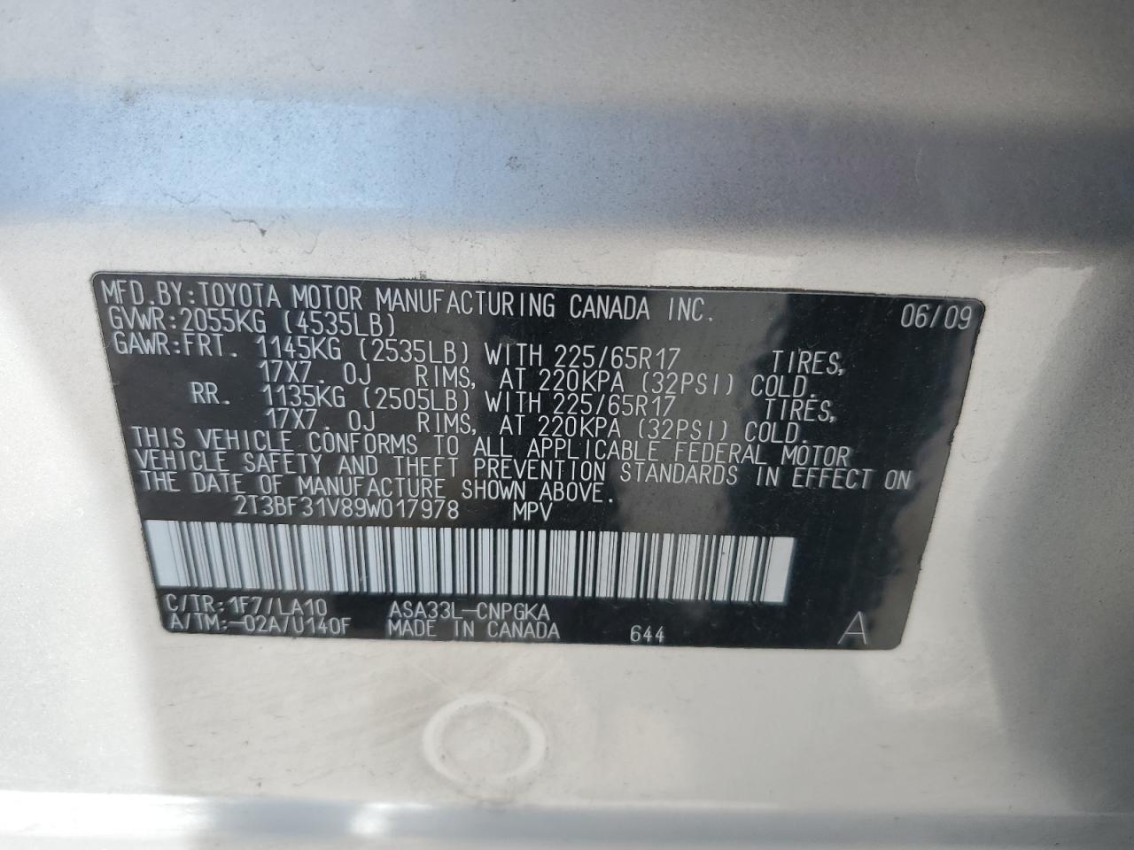 2009 TOYOTA RAV4