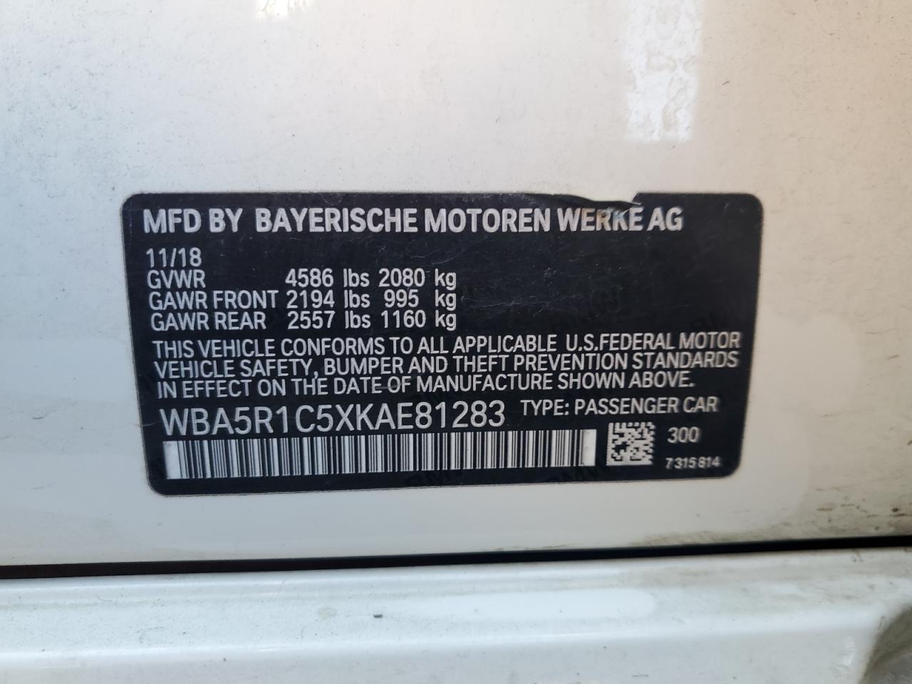 2019 BMW 3 SERIES