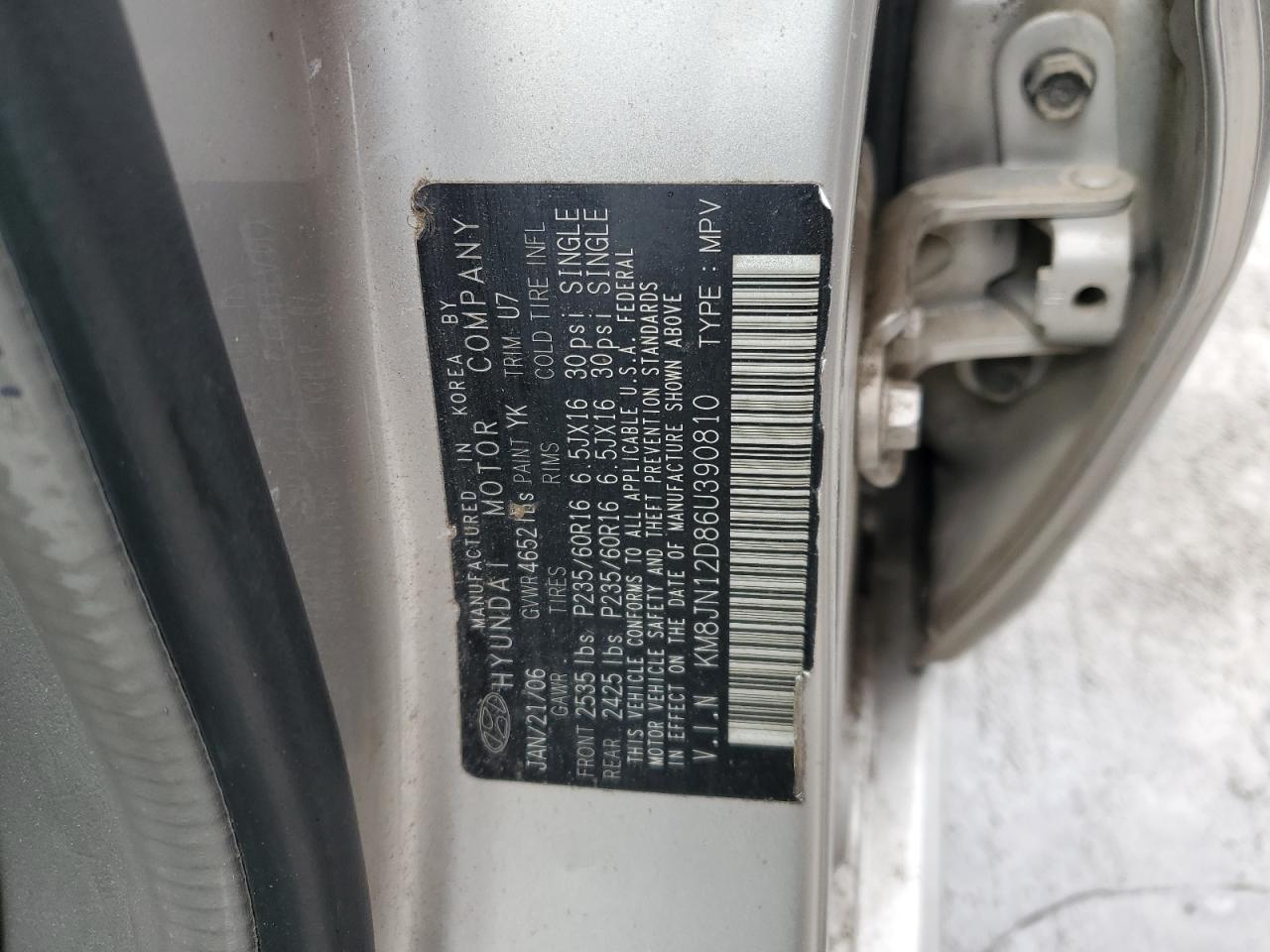 2006 HYUNDAI TUCSON