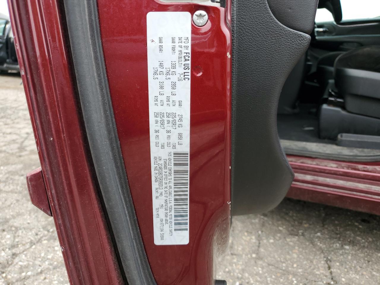 2016 DODGE GRAND CARAVAN