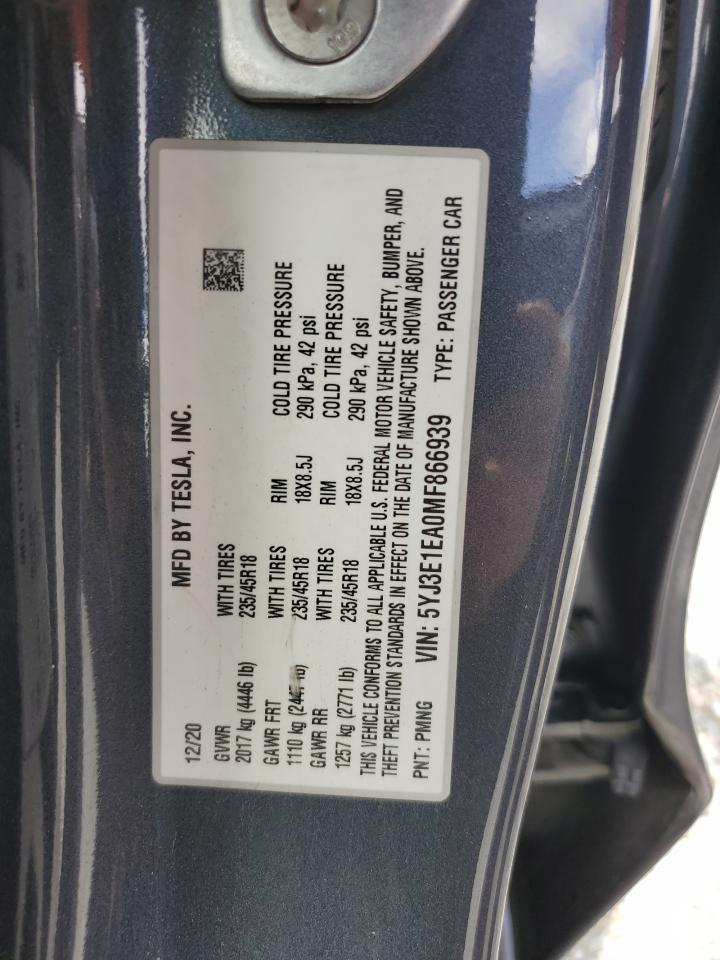 2021 TESLA MODEL 3