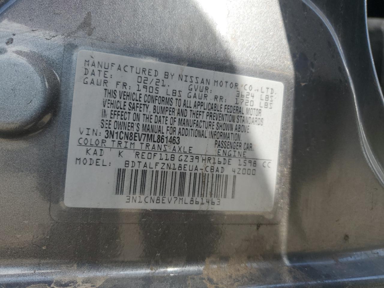 2021 NISSAN VERSA