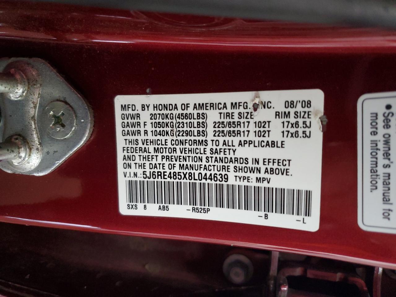 2008 HONDA CR-V