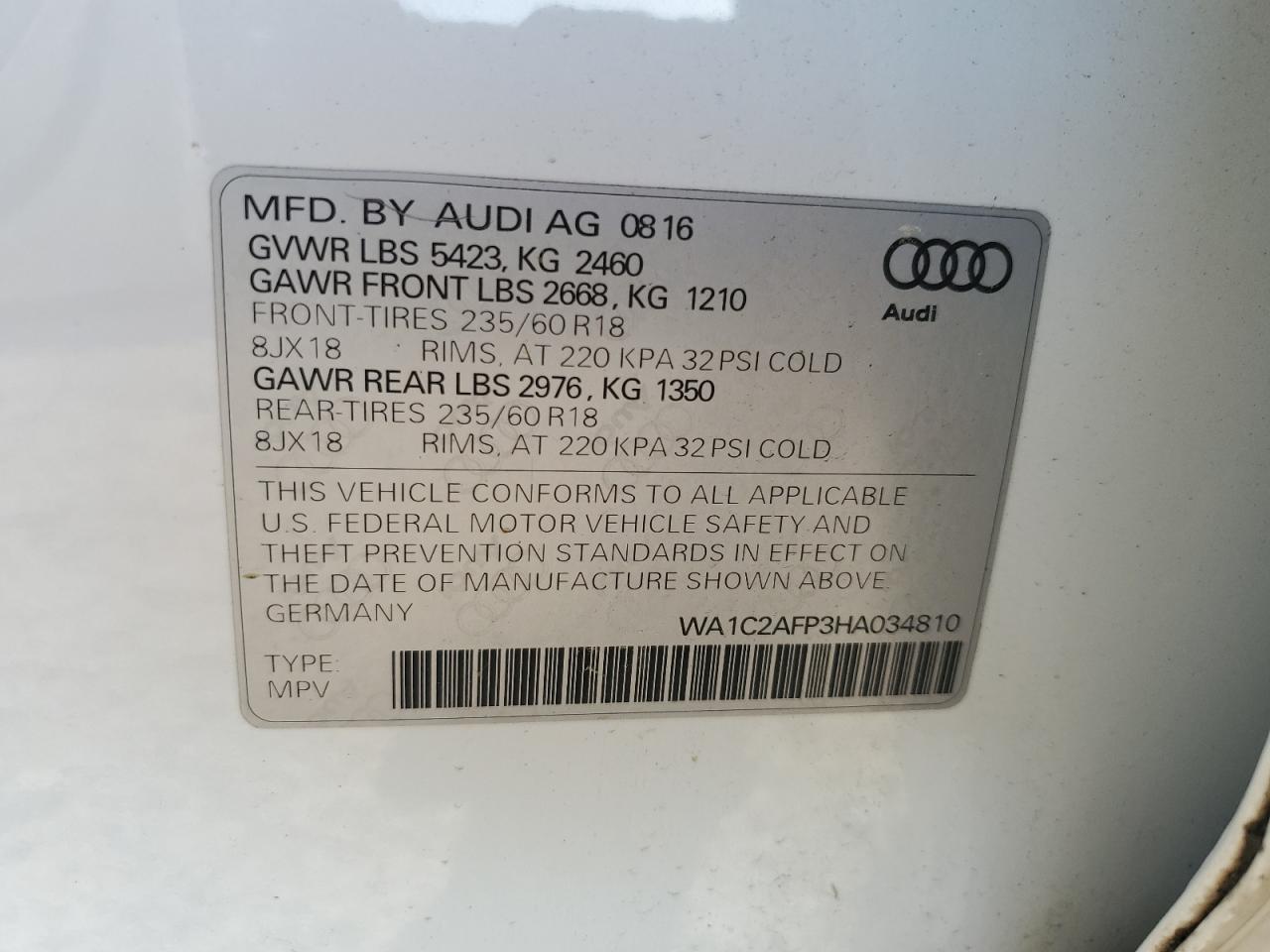 2017 AUDI Q5