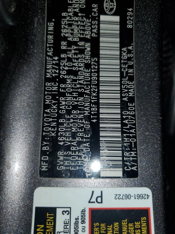 2015 TOYOTA CAMRY