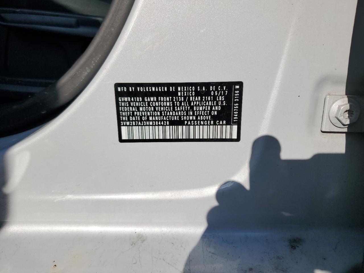 2017 VOLKSWAGEN JETTA
