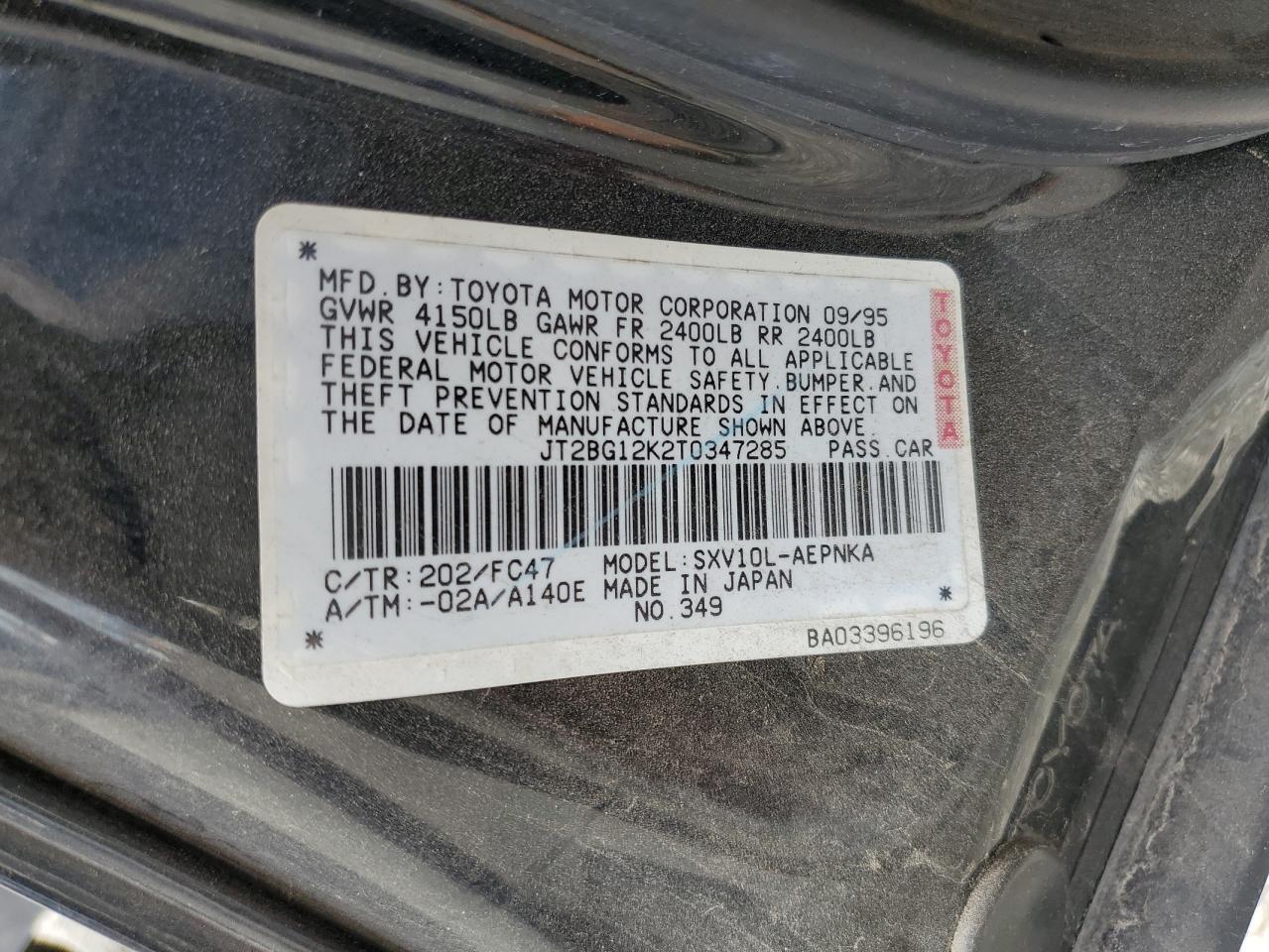 1996 TOYOTA CAMRY