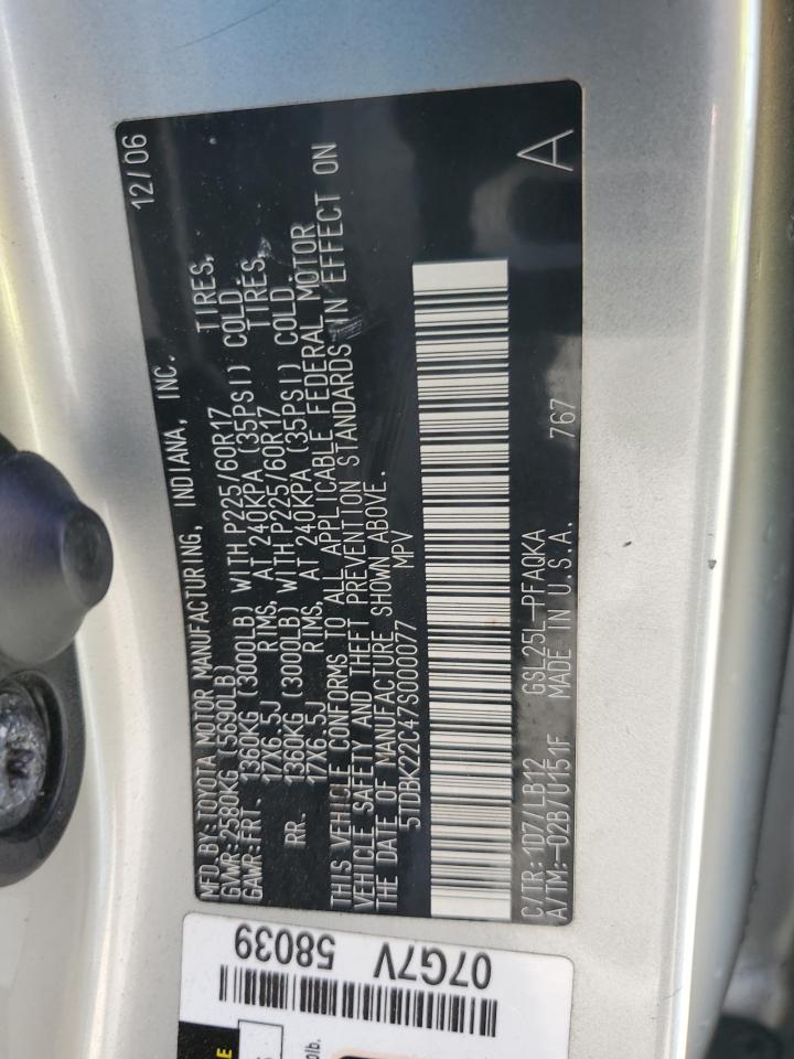2007 TOYOTA SIENNA