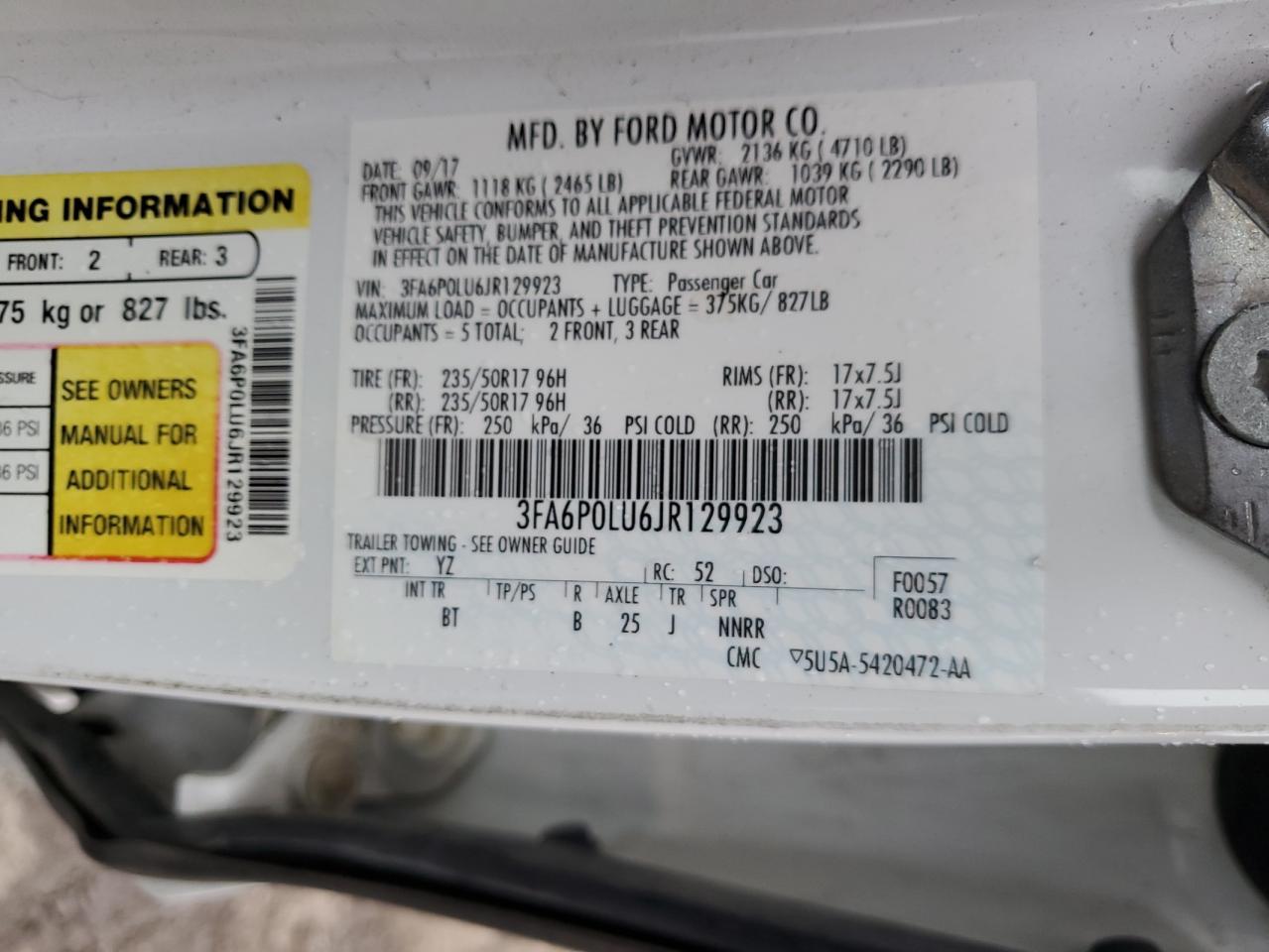 2018 FORD FUSION