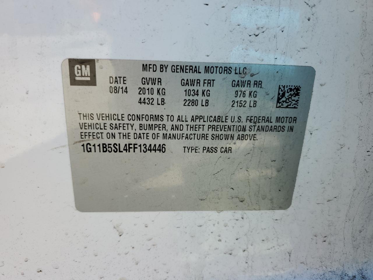 2015 CHEVROLET MALIBU