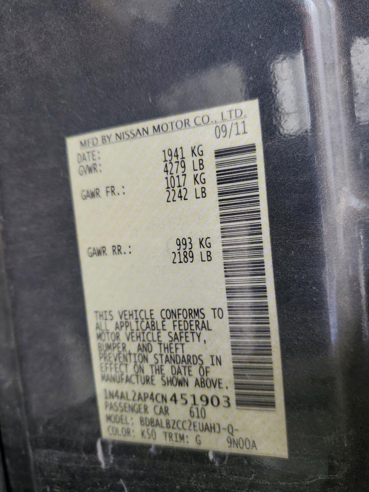 2012 NISSAN ALTIMA