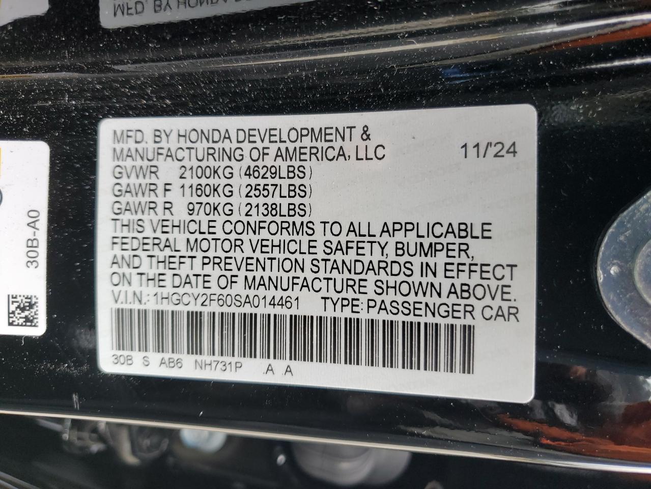 2025 HONDA ACCORD