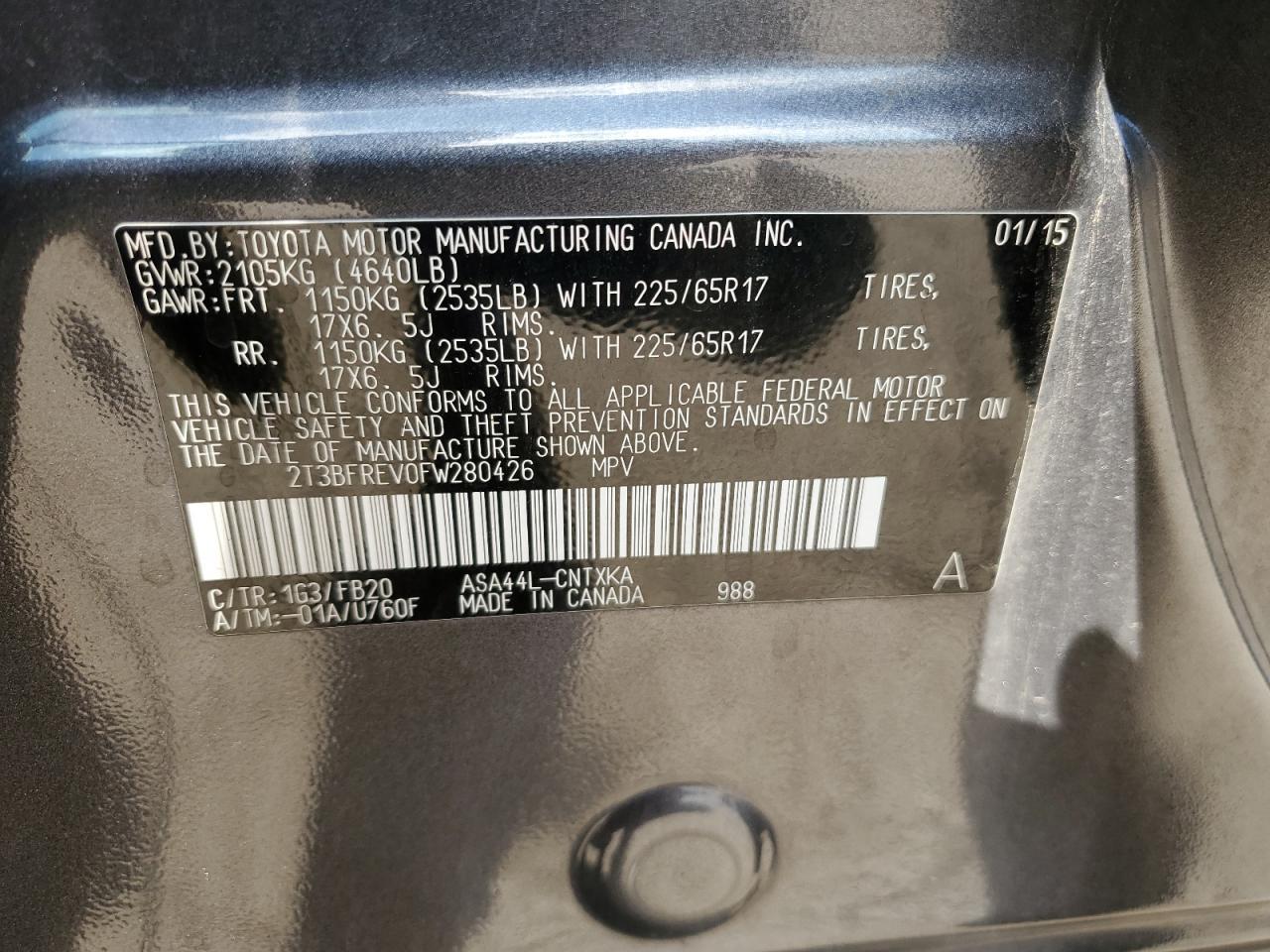 2015 TOYOTA RAV4