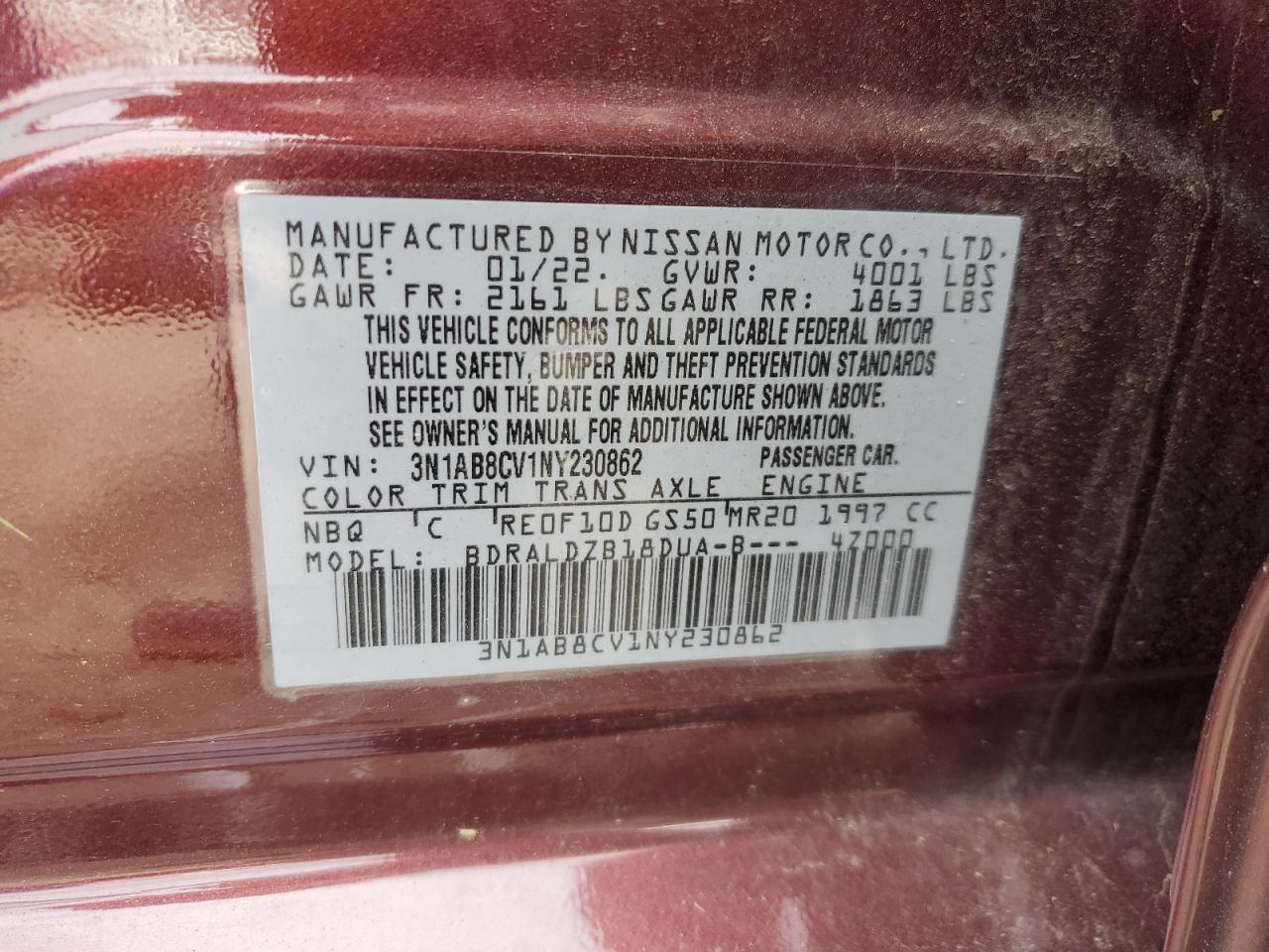 2022 NISSAN SENTRA