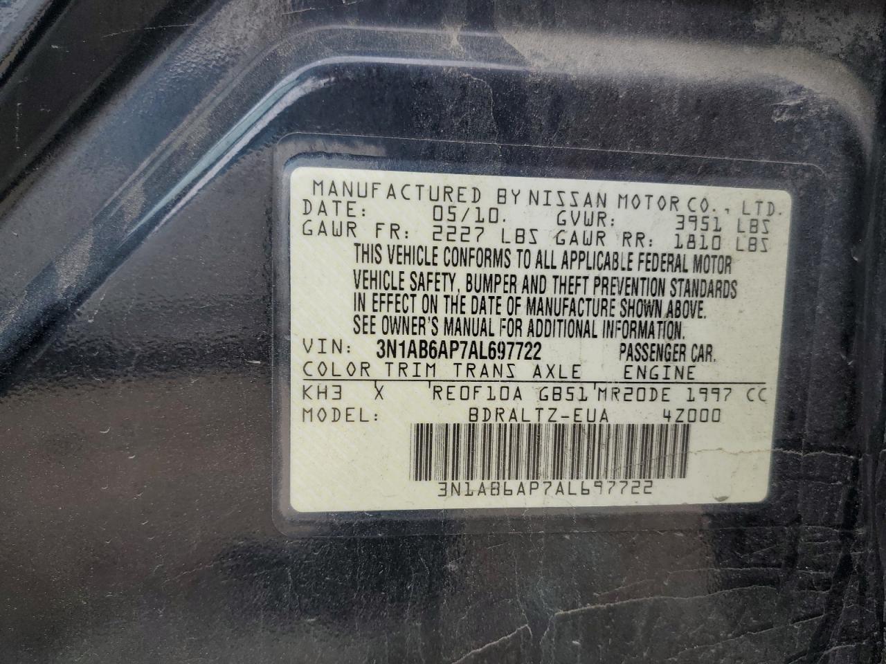 2010 NISSAN SENTRA