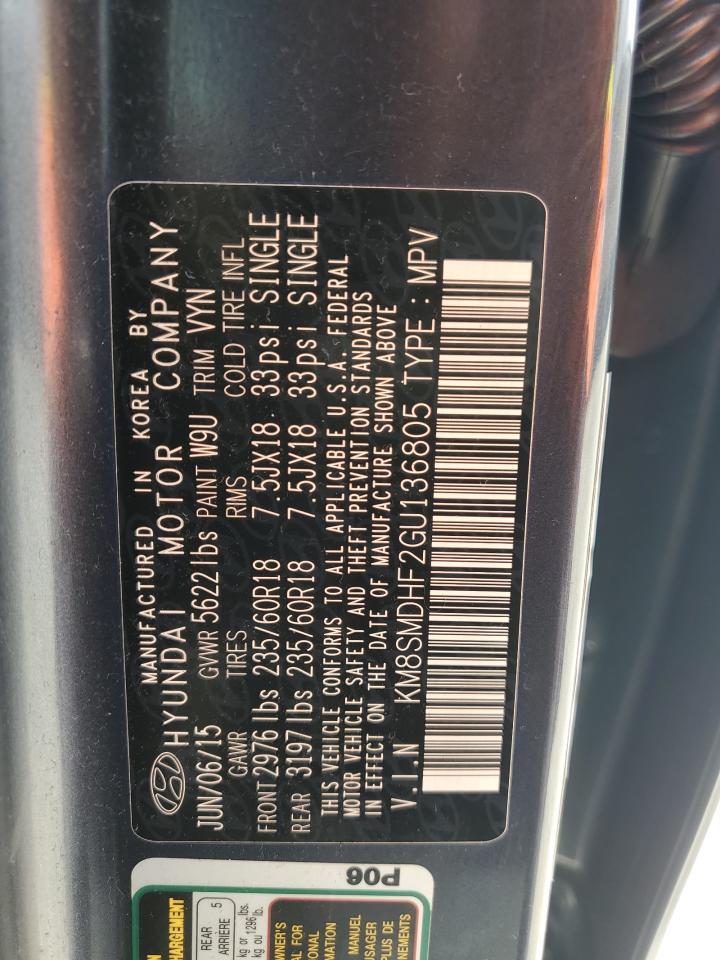 2016 HYUNDAI SANTA FE