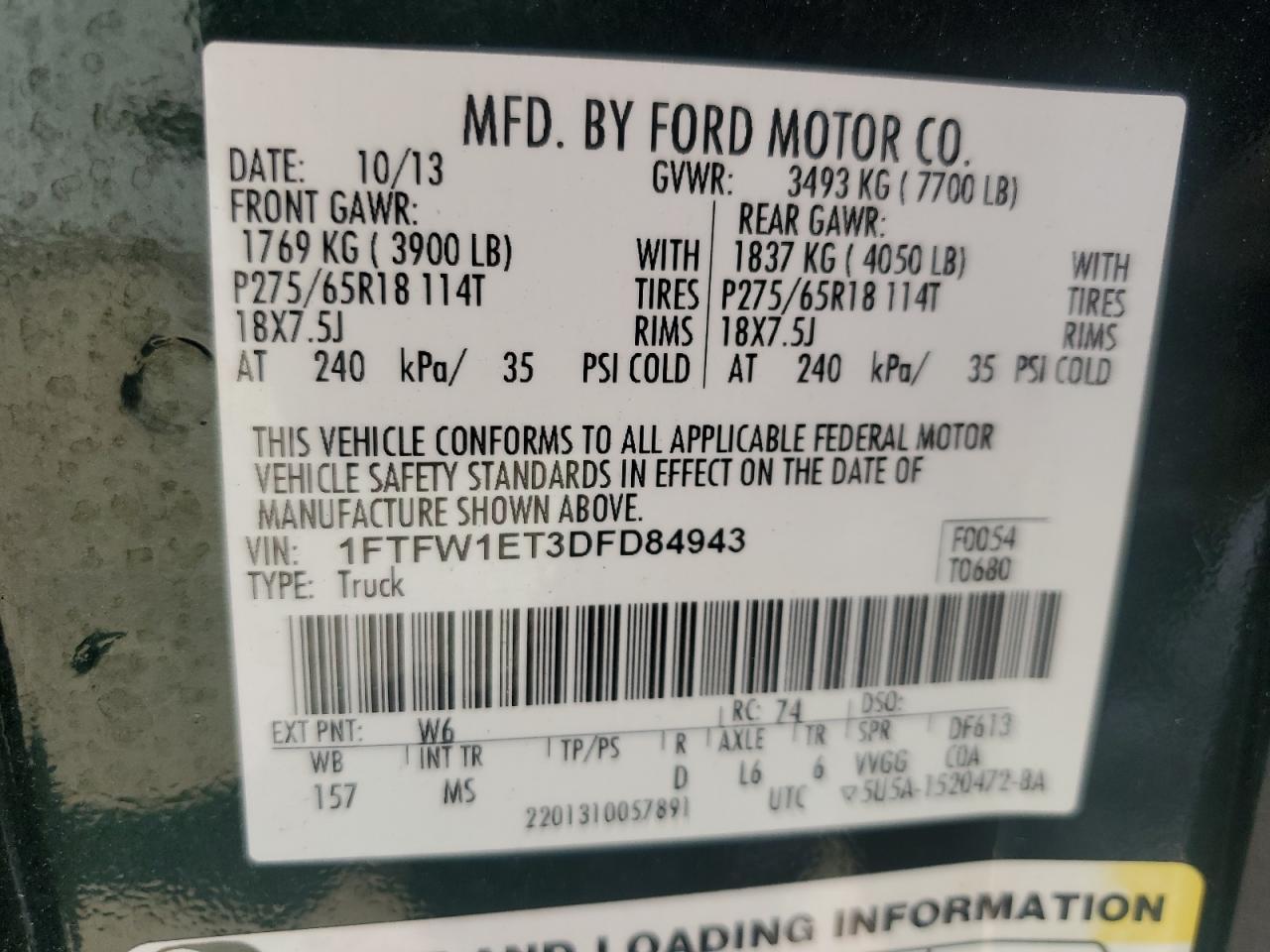2013 FORD F-150