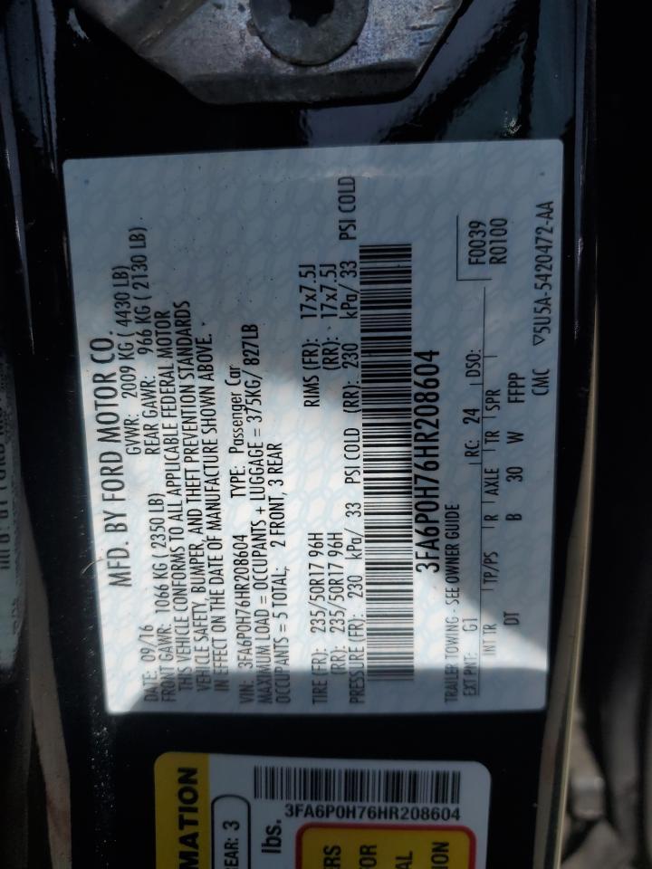 2017 FORD FUSION