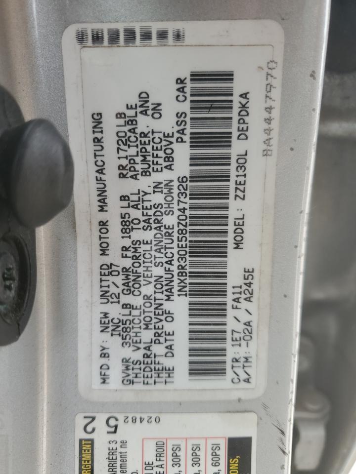 2008 TOYOTA COROLLA
