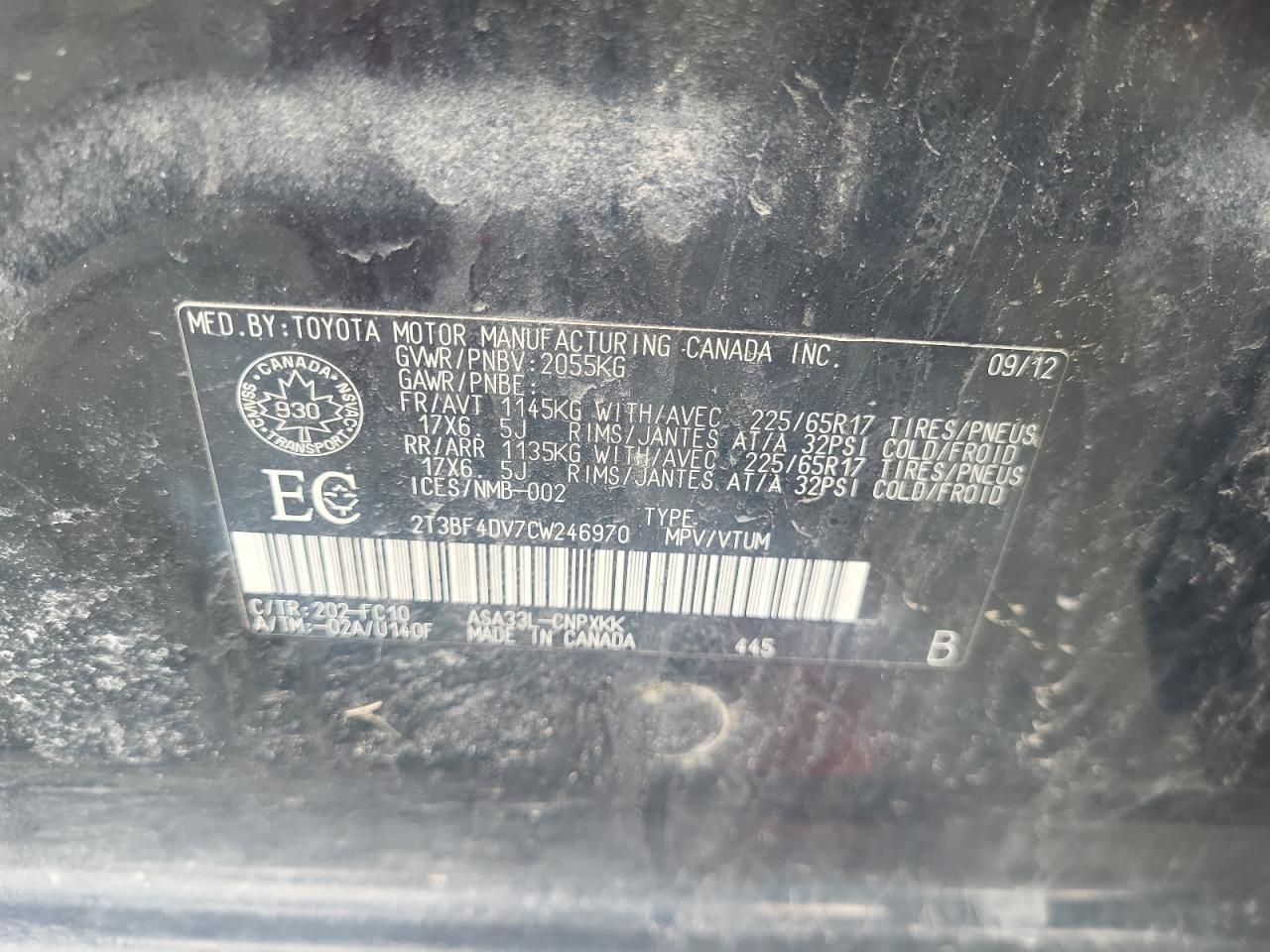 2012 TOYOTA RAV4