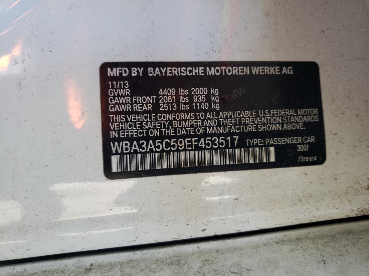 2014 BMW 3 SERIES