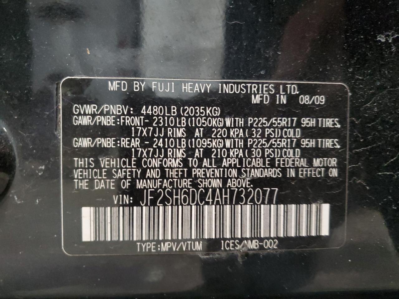 2010 SUBARU FORESTER