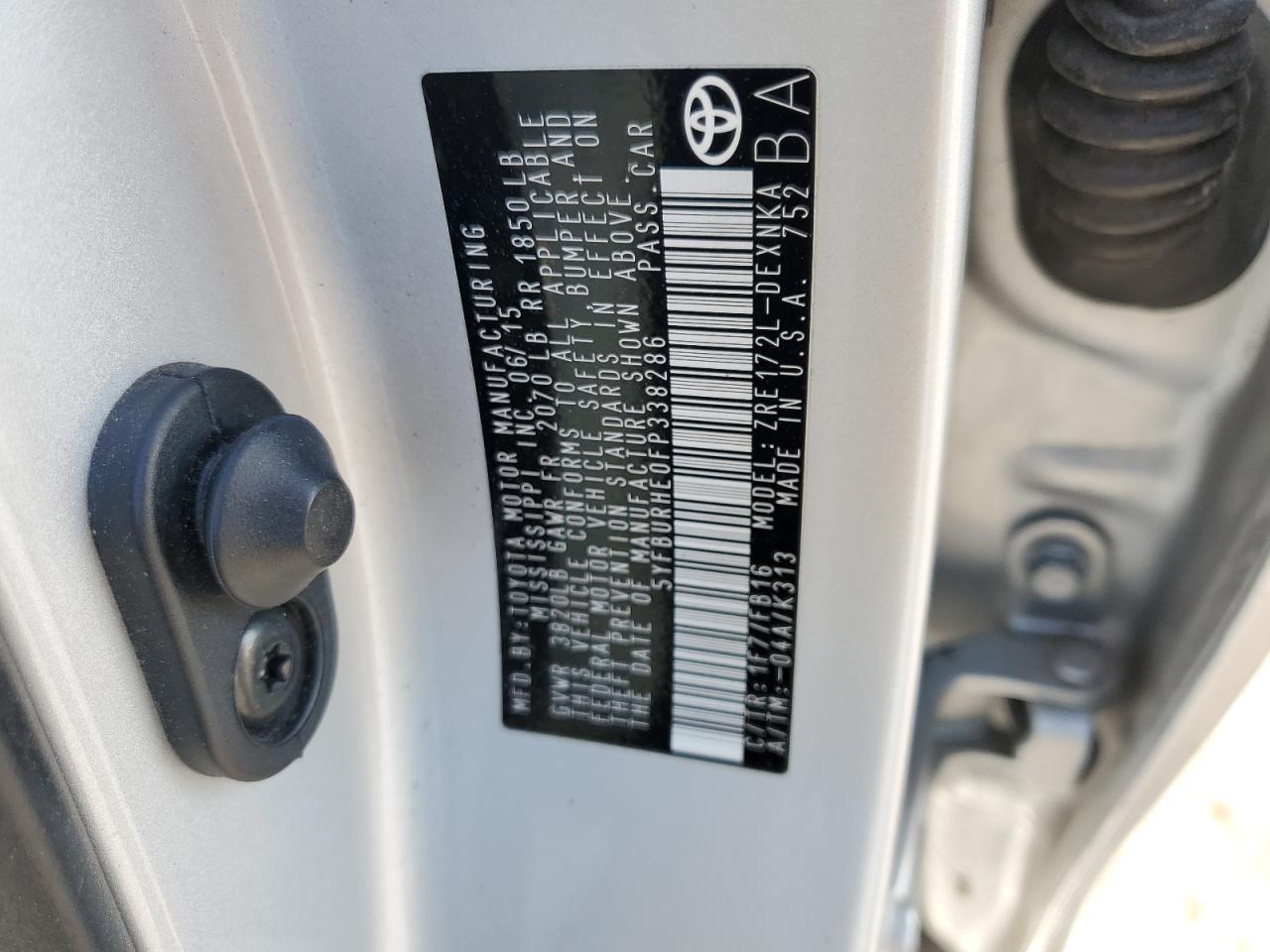2015 TOYOTA COROLLA
