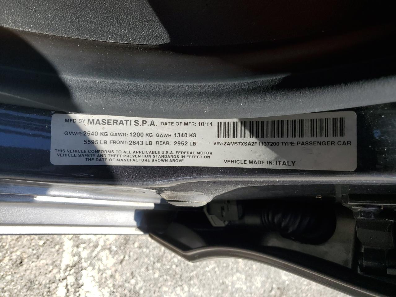 2015 MASERATI Ghibli