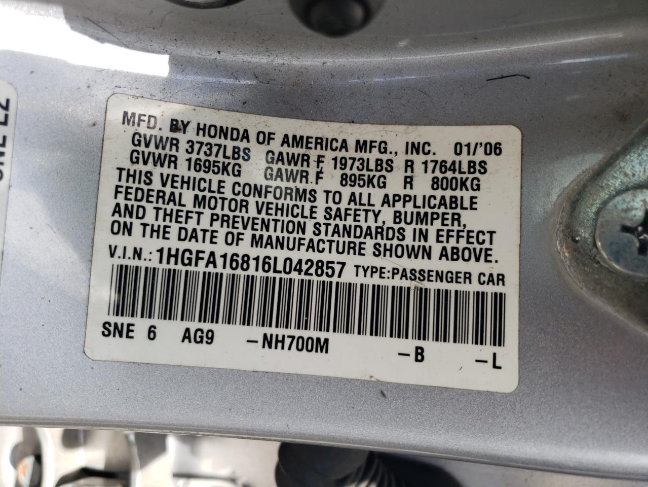 2006 HONDA CIVIC