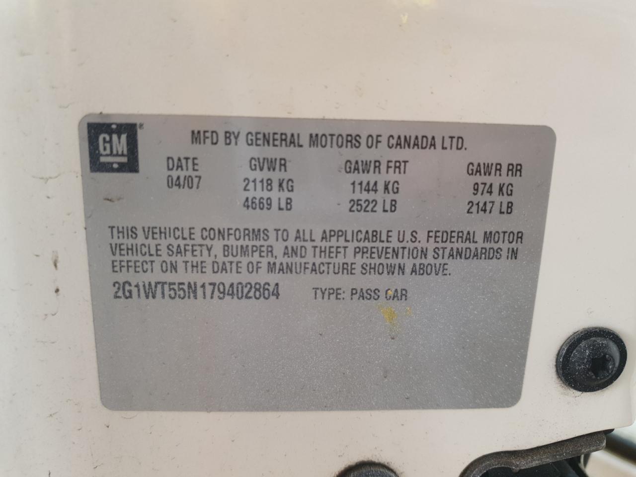 2007 CHEVROLET IMPALA