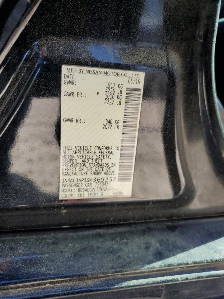 2016 NISSAN ALTIMA