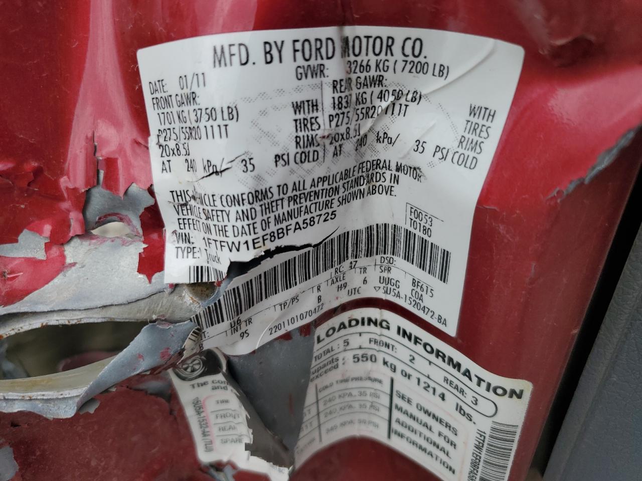2011 FORD F-150