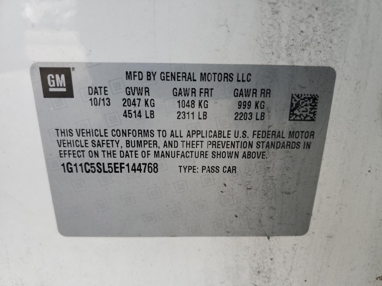 2014 CHEVROLET MALIBU