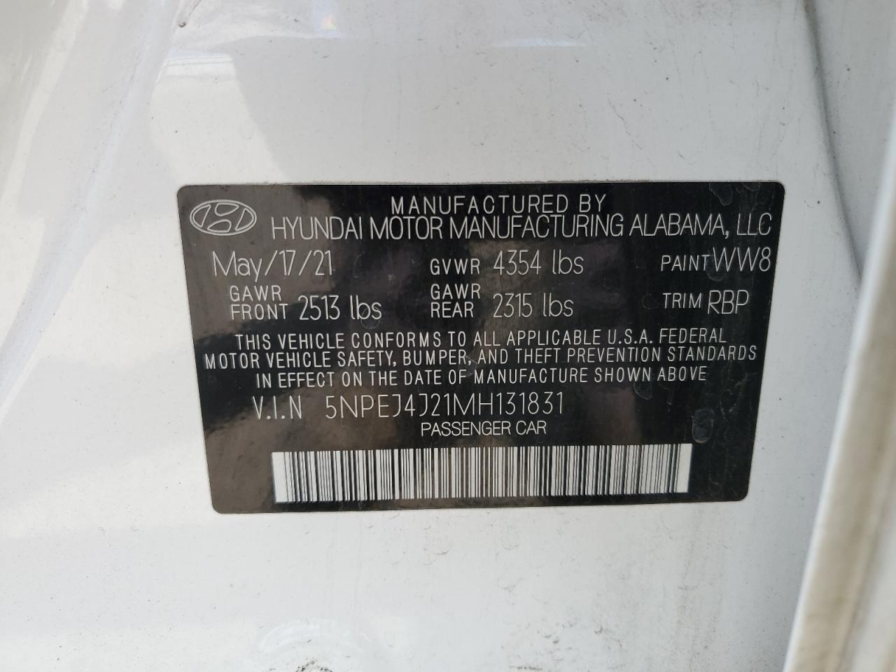 2021 HYUNDAI SONATA