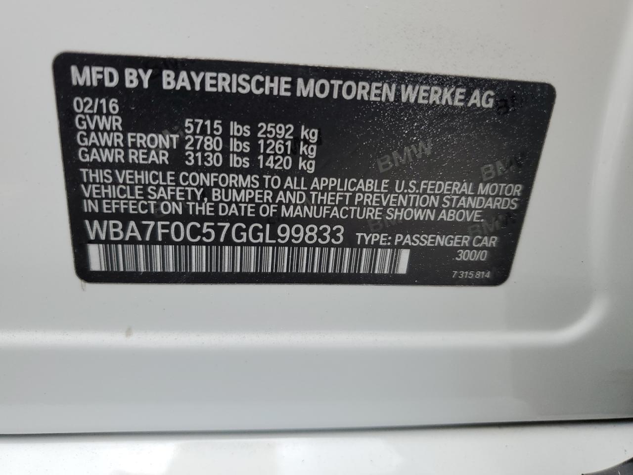 2016 BMW 7 series