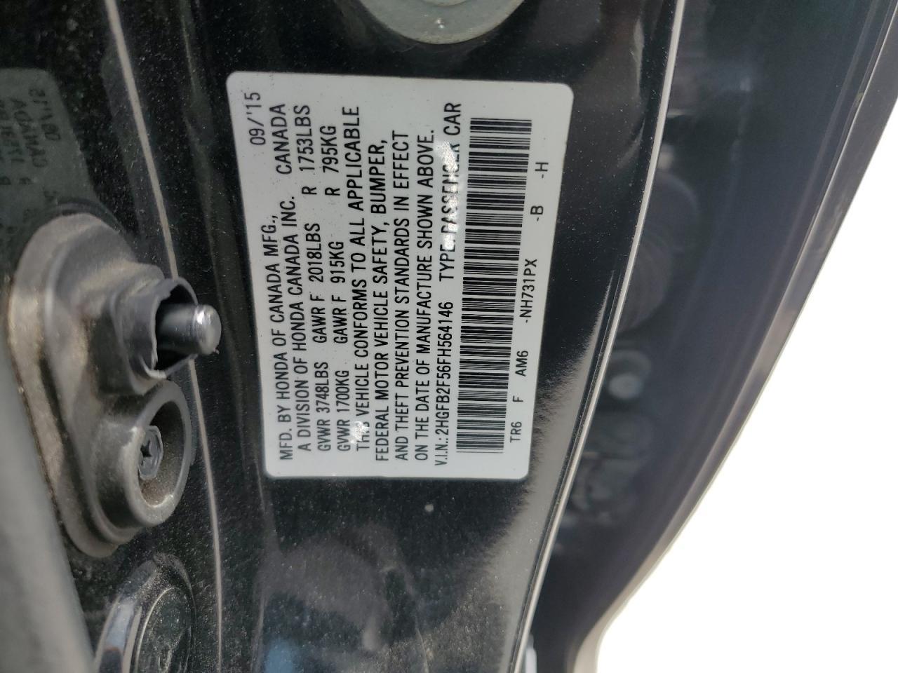 2015 HONDA CIVIC