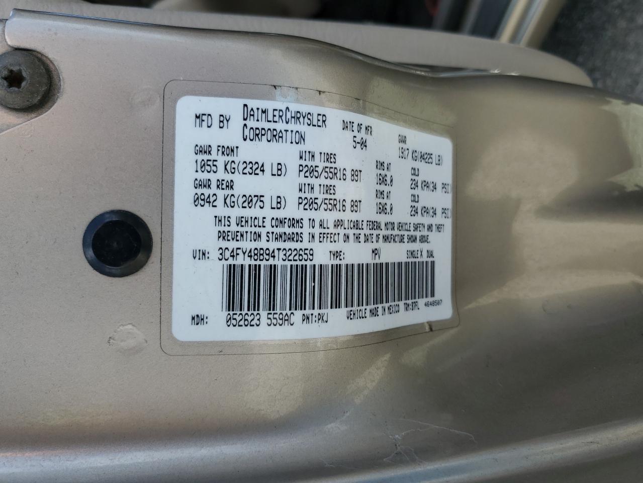 2004 CHRYSLER PT CRUISER