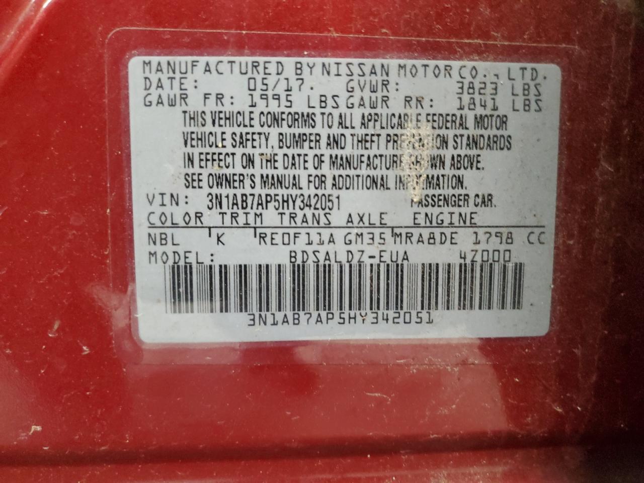 2017 NISSAN SENTRA