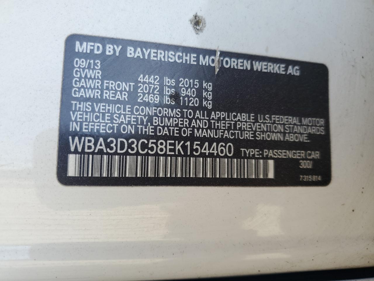 2014 BMW 3 SERIES