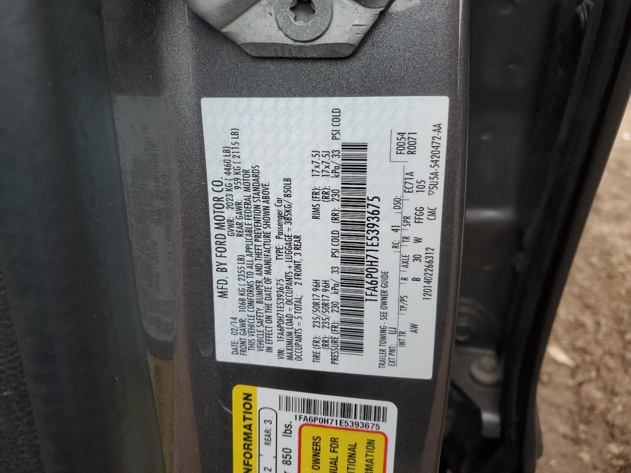 2014 FORD FUSION