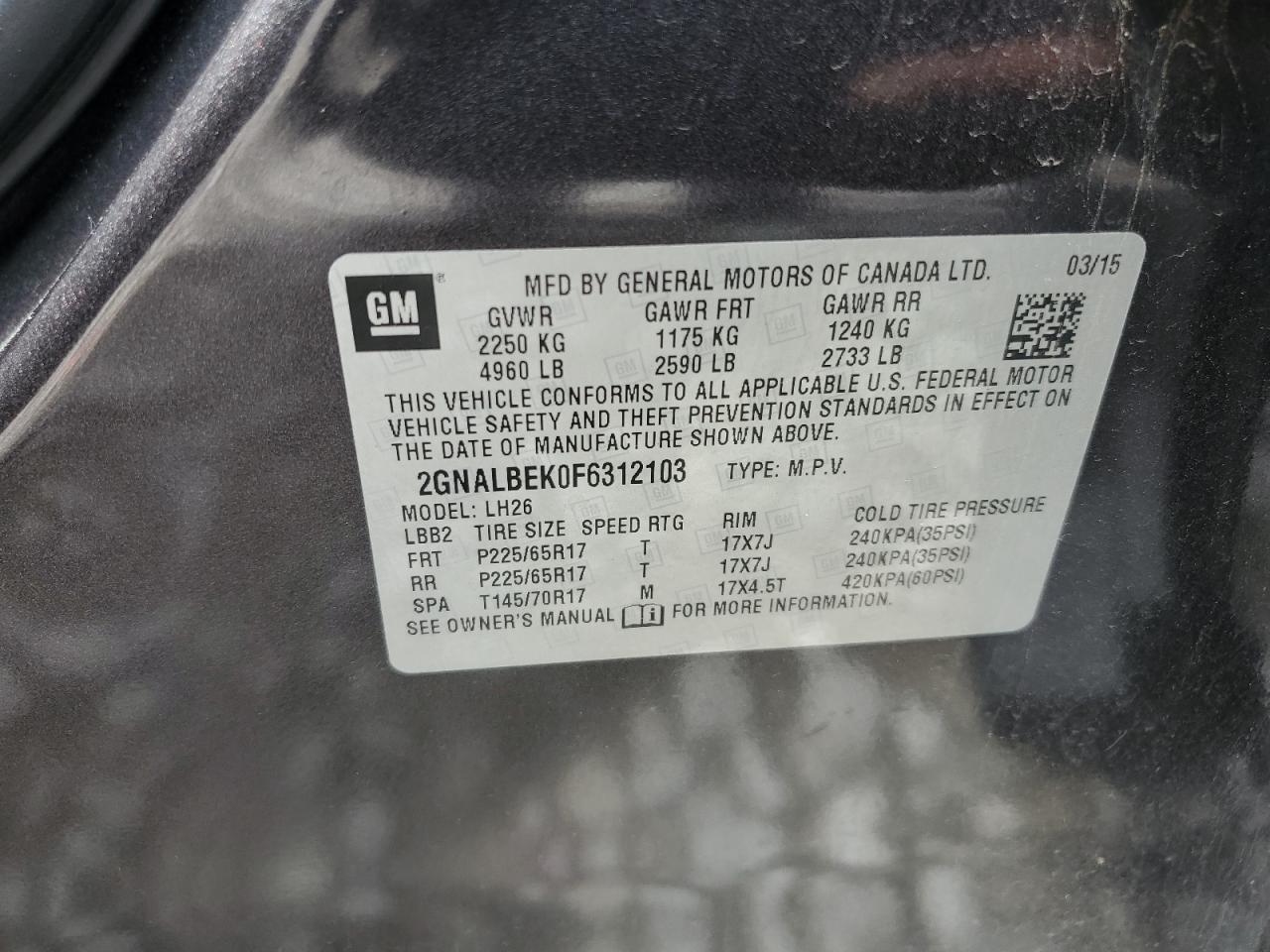 2015 CHEVROLET EQUINOX