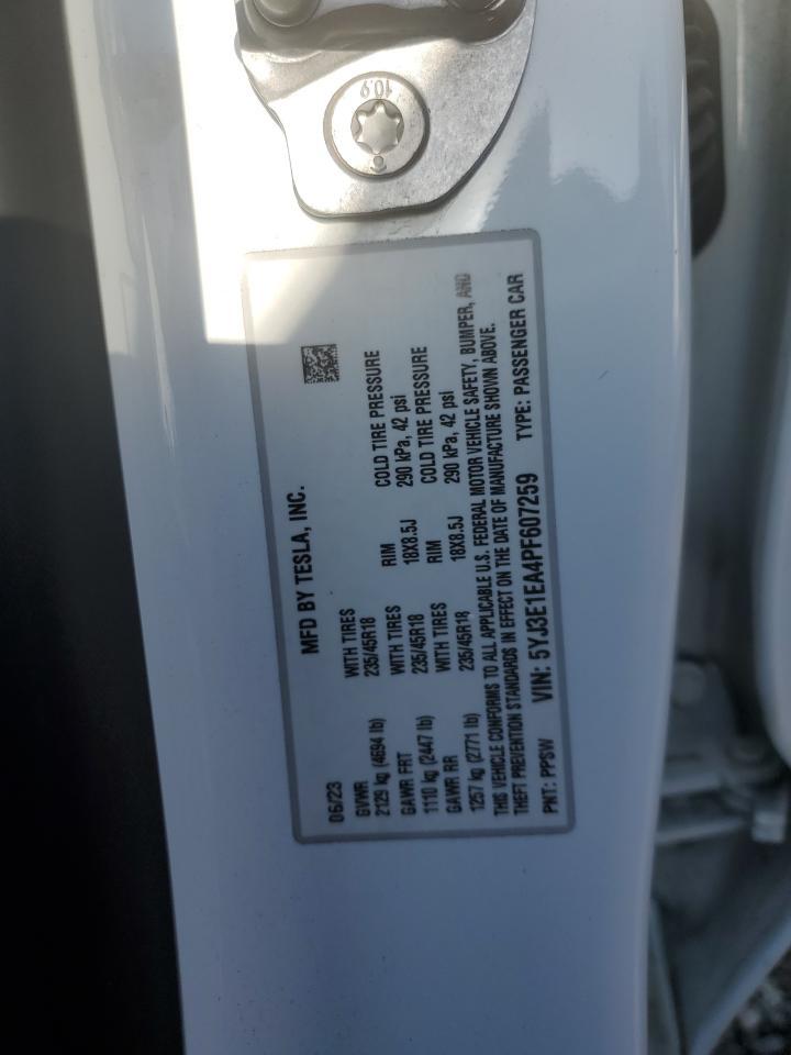 2023 TESLA MODEL 3