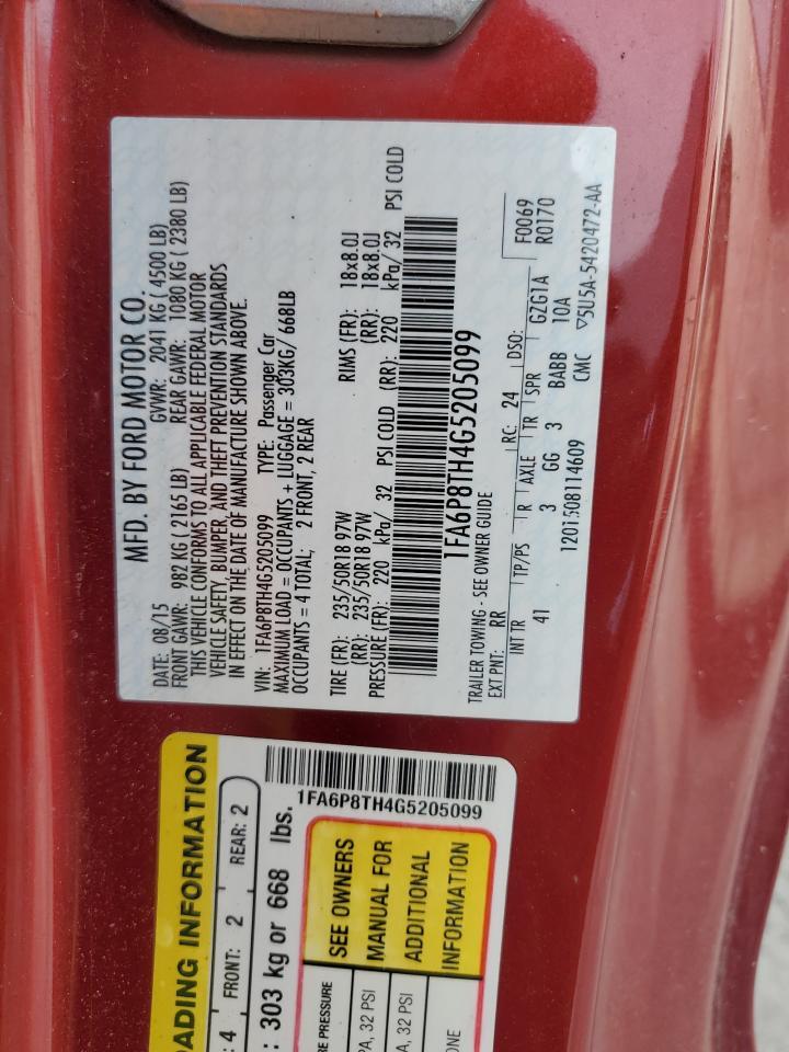 2016 FORD MUSTANG