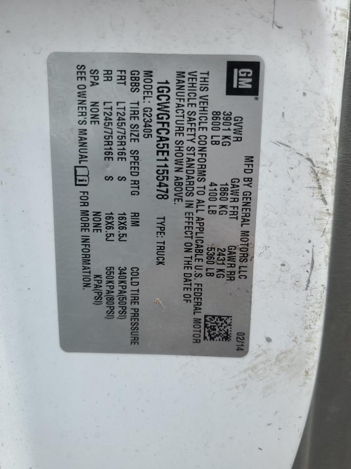 2014 CHEVROLET EXPRESS 2500